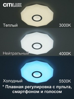 Накладной светильник Citilux Диамант Смарт CL713A30G в Нижнем Тагиле - nizhniy-tagil.ok-mebel.com | фото 4