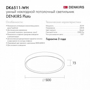 Накладной светильник Denkirs PLATO DK6511-WH/1 в Нижнем Тагиле - nizhniy-tagil.ok-mebel.com | фото 10
