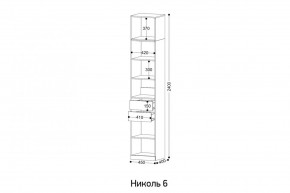 НИКОЛЬ 6 Пенал в Нижнем Тагиле - nizhniy-tagil.ok-mebel.com | фото 2