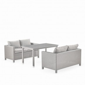 Обеденный комплект плетеной мебели с диванами T256C/S59C-W85 Latte в Нижнем Тагиле - nizhniy-tagil.ok-mebel.com | фото 1