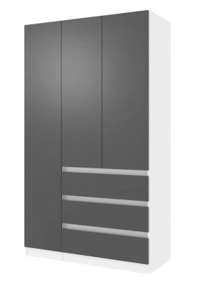 ПАРУС Шкаф 3х- ств. 1200 (белый/графит) в Нижнем Тагиле - nizhniy-tagil.ok-mebel.com | фото