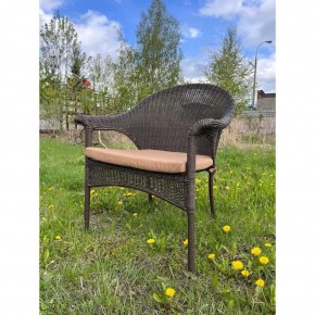 Плетеное кресло LV-140B-Brown с подушкой в комплекте в Нижнем Тагиле - nizhniy-tagil.ok-mebel.com | фото 1