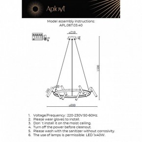 Подвесная люстра Aployt Honor APL.067.03.40 в Нижнем Тагиле - nizhniy-tagil.ok-mebel.com | фото 12