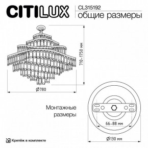Подвесная люстра Citilux Naiad CL315192 в Нижнем Тагиле - nizhniy-tagil.ok-mebel.com | фото 6