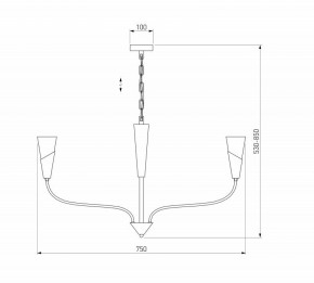 Подвесная люстра Eurosvet Rhyton 60167/6 латунь в Нижнем Тагиле - nizhniy-tagil.ok-mebel.com | фото 5