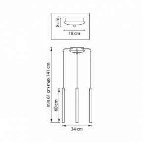 Подвесная люстра Lightstar Tubo L3T747347 в Нижнем Тагиле - nizhniy-tagil.ok-mebel.com | фото 3