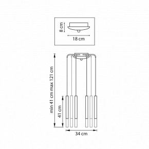 Подвесная люстра Lightstar Tubo L8T747133 в Нижнем Тагиле - nizhniy-tagil.ok-mebel.com | фото 3