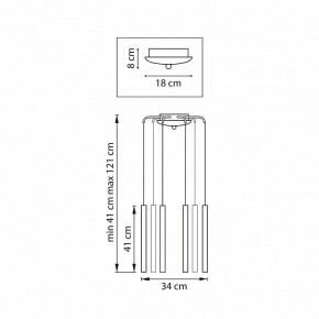 Подвесная люстра Lightstar Tubo L8T747247 в Нижнем Тагиле - nizhniy-tagil.ok-mebel.com | фото 3