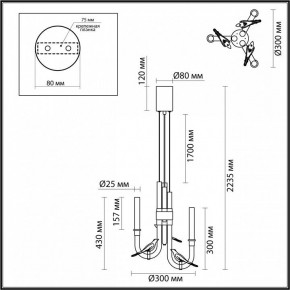 Подвесная люстра Odeon Light Lark 5431/6L в Нижнем Тагиле - nizhniy-tagil.ok-mebel.com | фото 5