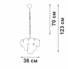 Подвесная люстра Vitaluce V5888 V5888-8/7 в Нижнем Тагиле - nizhniy-tagil.ok-mebel.com | фото 3
