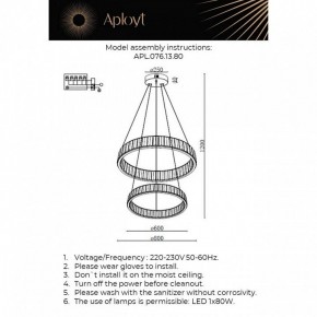 Подвесной светильник Aployt Oriann APL.076.13.80 в Нижнем Тагиле - nizhniy-tagil.ok-mebel.com | фото 2