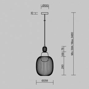 Подвесной светильник Maytoni Levitation MOD376PL-01G1 в Нижнем Тагиле - nizhniy-tagil.ok-mebel.com | фото 5