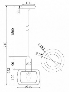 Подвесной светильник Maytoni Vision MOD411PL-01G в Нижнем Тагиле - nizhniy-tagil.ok-mebel.com | фото 7