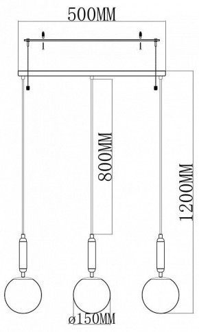 Подвесной светильник Moderli Scrumbel V11565-3P в Нижнем Тагиле - nizhniy-tagil.ok-mebel.com | фото 3