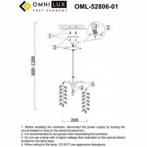 Подвесной светильник Omnilux Cavriglia OML-52806-01 в Нижнем Тагиле - nizhniy-tagil.ok-mebel.com | фото 9
