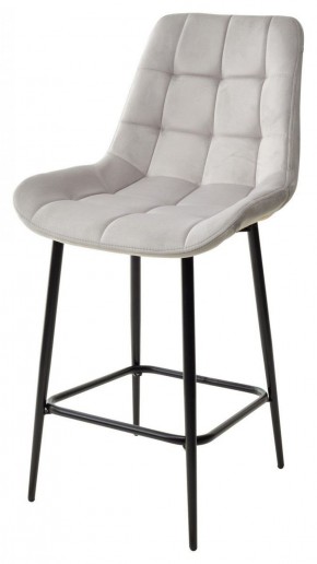 Полубарный стул ХОФМАН, цвет H-09 Светло-серый, велюр / черный каркас H=63cm М-City в Нижнем Тагиле - nizhniy-tagil.ok-mebel.com | фото