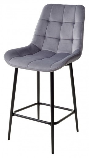 Полубарный стул ХОФМАН, цвет H-14 Серый, велюр / черный каркас H=63cm М-City в Нижнем Тагиле - nizhniy-tagil.ok-mebel.com | фото