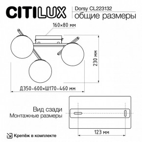 Потолочная люстра Citilux Dorsy CL223132 в Нижнем Тагиле - nizhniy-tagil.ok-mebel.com | фото 12