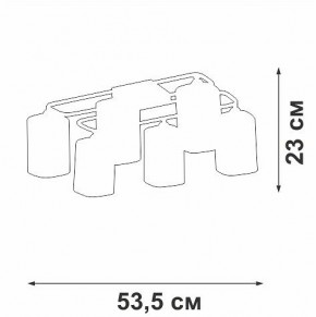 Потолочная люстра Vitaluce V3092 V3092-1/6PL в Нижнем Тагиле - nizhniy-tagil.ok-mebel.com | фото 4