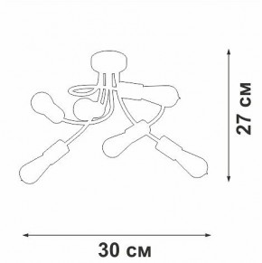 Потолочная люстра Vitaluce V3928 V3928-1/6PL в Нижнем Тагиле - nizhniy-tagil.ok-mebel.com | фото 4