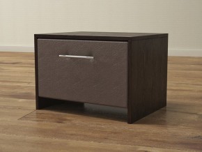 PROxSON Тумба Varna (ЛДСП Венге+экокожа Дуб венге с коричневым) 51x40 в Нижнем Тагиле - nizhniy-tagil.ok-mebel.com | фото