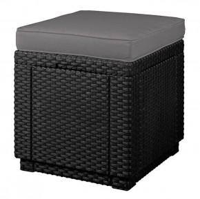 Пуфик Куб с подушкой (Cube with cushion) графит - прохладный серый в Нижнем Тагиле - nizhniy-tagil.ok-mebel.com | фото 1