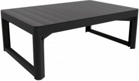 Раскладной стол Лион с регулируемой высотой столешницы (Lyon rattan table) графит (h400/650) в Нижнем Тагиле - nizhniy-tagil.ok-mebel.com | фото 2