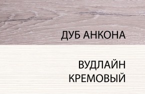 Шкаф 1D, OLIVIA, цвет вудлайн крем/дуб анкона в Нижнем Тагиле - nizhniy-tagil.ok-mebel.com | фото 3