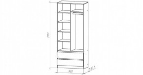 НИЦЦА-1 Шкаф 2-х дверный (НЦ.01) в Нижнем Тагиле - nizhniy-tagil.ok-mebel.com | фото 2