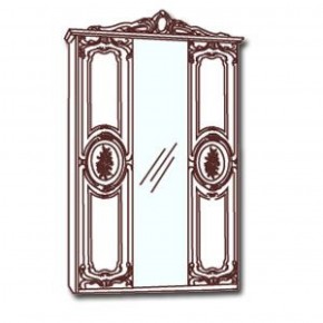 Шкаф 3-х дверный с зеркалами (01.143) Роза (могано) в Нижнем Тагиле - nizhniy-tagil.ok-mebel.com | фото