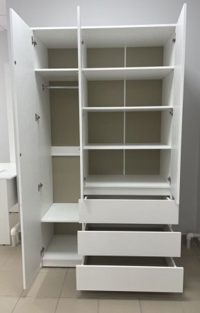 Шкаф 3-ств. с 3 ящиками "Бьянко" в Нижнем Тагиле - nizhniy-tagil.ok-mebel.com | фото 2