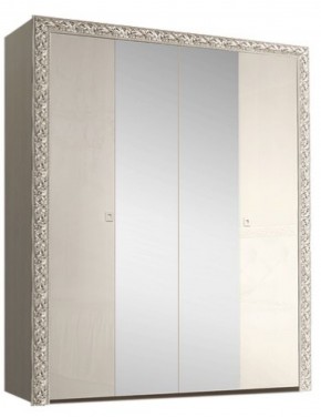 Шкаф 4-х дв. (с зеркалами) Premium слоновая кость/серебро (ТФШ1/4(П) в Нижнем Тагиле - nizhniy-tagil.ok-mebel.com | фото 1