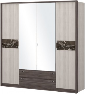 Шкаф 4-х дверный с зеркалом Шк69.2 МС Николь в Нижнем Тагиле - nizhniy-tagil.ok-mebel.com | фото