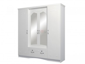 Шкаф 4-х дверный для одежды и белья Ольга-10 МДФ в Нижнем Тагиле - nizhniy-tagil.ok-mebel.com | фото