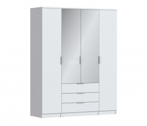 Шкаф 4х дверный с зеркалами Николь СБ-2595/1 (Белый) в Нижнем Тагиле - nizhniy-tagil.ok-mebel.com | фото