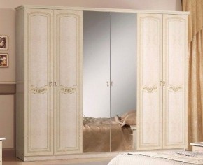 Шкаф 6-ти дверный с зеркалами (08.246) Ирина (беж) в Нижнем Тагиле - nizhniy-tagil.ok-mebel.com | фото