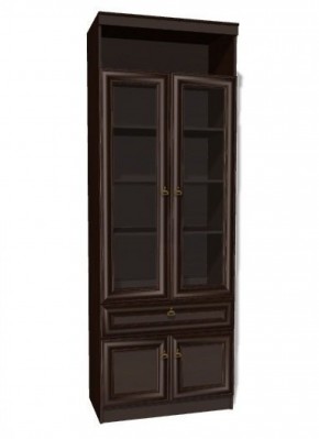 Шкаф для книг №611 Инна Денвер темный в Нижнем Тагиле - nizhniy-tagil.ok-mebel.com | фото