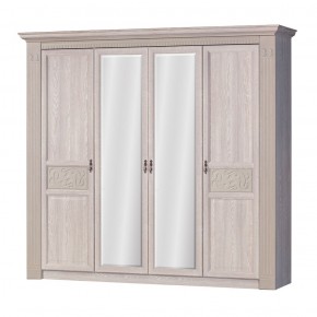 Шкаф для одежды 4-дверный №203 "Лючия" Дуб оксфорд серый в Нижнем Тагиле - nizhniy-tagil.ok-mebel.com | фото