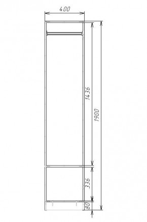 Шкаф для Одежды ЭШ1-РП-19-4 (ручка профильная) серия "Экон" в Нижнем Тагиле - nizhniy-tagil.ok-mebel.com | фото 2