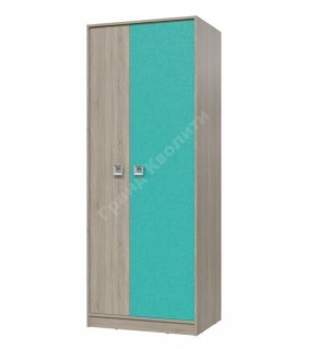 Шкаф для одежды Сити (Арт. 6-9411) Дуб Сонома/Аква в Нижнем Тагиле - nizhniy-tagil.ok-mebel.com | фото
