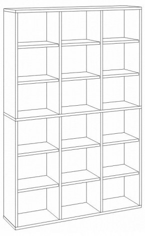 Шкаф книжный Домино СУ(ш3в2)+6ФГ в Нижнем Тагиле - nizhniy-tagil.ok-mebel.com | фото 2