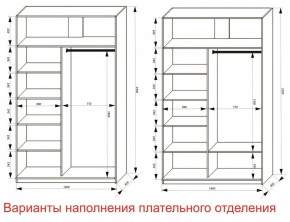 Шкаф-купе 1400 серии SOFT D6+D6+B2+PL3 (2 ящика+2штанги) профиль «Капучино» в Нижнем Тагиле - nizhniy-tagil.ok-mebel.com | фото 7