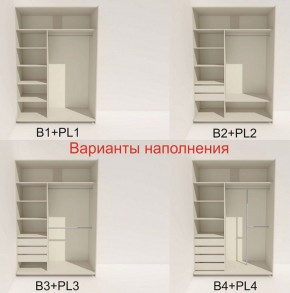 Шкаф-купе 1400 серии SOFT D8+D2+B2+PL4 (2 ящика+F обр.штанга) профиль «Капучино» в Нижнем Тагиле - nizhniy-tagil.ok-mebel.com | фото 4