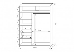 Шкаф-купе 1500 серии NEW CLASSIC K3+K3+B2+PL1 (2 ящика+1 штанга) профиль «Капучино» в Нижнем Тагиле - nizhniy-tagil.ok-mebel.com | фото 3