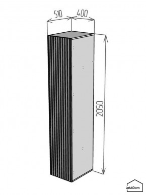 Шкаф Linnea MHR-1-2 2050х400х510 (ДВ-М 11.1.25) в Нижнем Тагиле - nizhniy-tagil.ok-mebel.com | фото 2