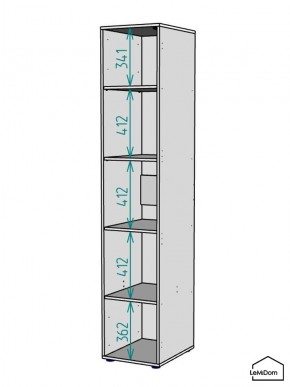 Шкаф Linnea MHR-1-2 2050х400х510 (ДВ-М 11.1.25) в Нижнем Тагиле - nizhniy-tagil.ok-mebel.com | фото 3