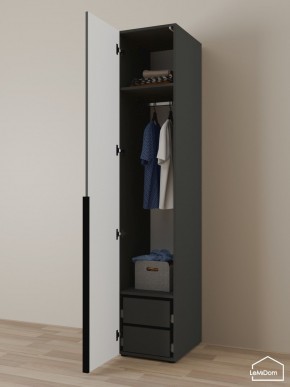 Шкаф Linnea MHR-1-3 2050х400х510 (Графит-М 11.1.25) в Нижнем Тагиле - nizhniy-tagil.ok-mebel.com | фото 5