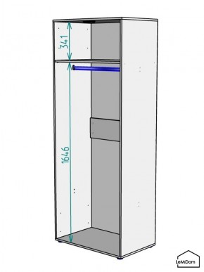 Шкаф Linnea MHR-2 2050х800х510 (Графит-М 11.1.25) в Нижнем Тагиле - nizhniy-tagil.ok-mebel.com | фото 3