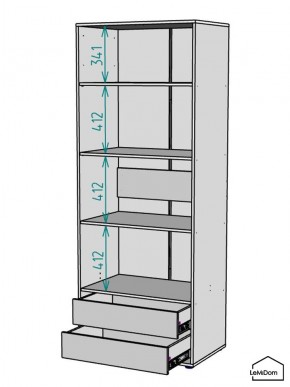 Шкаф Linnea MHR-2-4 2050х800х510 (Белый-М 11.1.2) в Нижнем Тагиле - nizhniy-tagil.ok-mebel.com | фото 3
