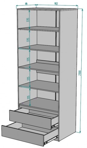 Шкаф Мальта H187 в Нижнем Тагиле - nizhniy-tagil.ok-mebel.com | фото 2